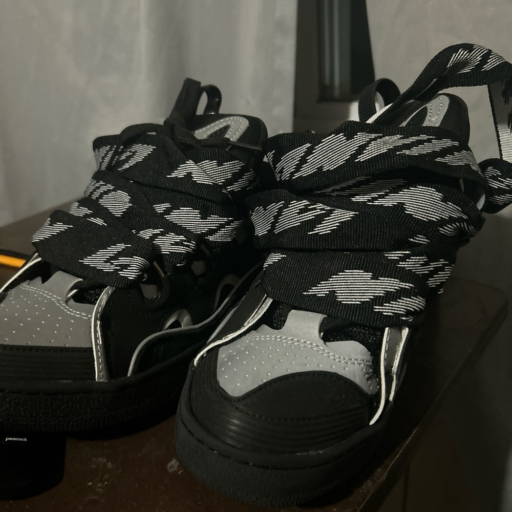 Lanvin Black and Gray Sneakers